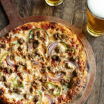 Spicy Sausage, Pepper & Onion Pizza